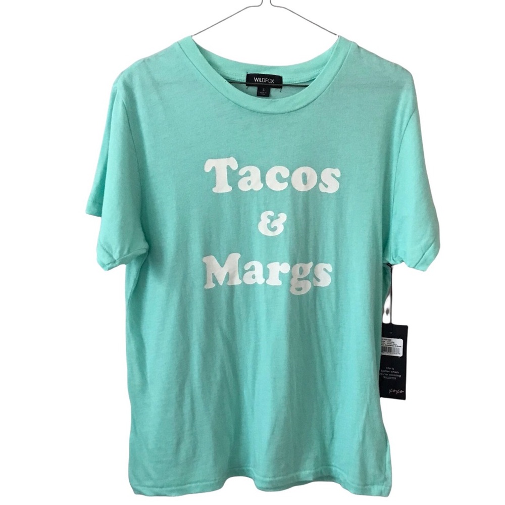 Wildfox Happy Hour Keke T-Shirt Tacos & Margs NEW